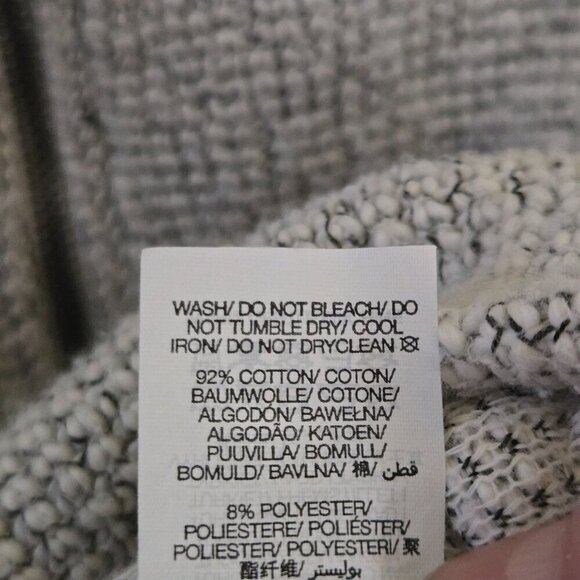 Sweaty Betty Restful Boucle Zip Through Jacket Mock Neck Pockets Charcoal Size M - Picture 12 of 12